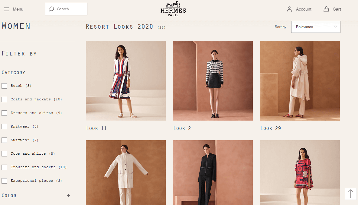Website thời trang Hermès
